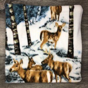 Deer Stag Fleece Neck Gaiter: Outdoors Hunter Scarf Warmer